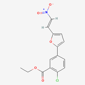 ethyl 2-chloro-5-[5-[(E)-2-nitroethenyl]furan-2-yl]benzoate