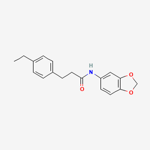 molecular formula C18H19NO3 B5812100 N-1,3-benzodioxol-5-yl-3-(4-ethylphenyl)propanamide 