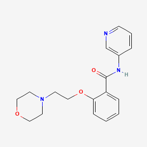 molecular formula C18H21N3O3 B581212 2-[2-(Morpholin-4-yl)ethoxy]-N-(pyridin-3-yl)benzamide CAS No. 1245646-79-0
