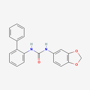 molecular formula C20H16N2O3 B5812133 N-1,3-benzodioxol-5-yl-N'-2-biphenylylurea 