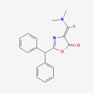 molecular formula C19H18N2O2 B5812139 4-[(dimethylamino)methylene]-2-(diphenylmethyl)-1,3-oxazol-5(4H)-one 