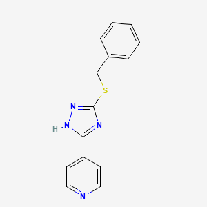 4-[5-(benzylthio)-4H-1,2,4-triazol-3-yl]pyridine