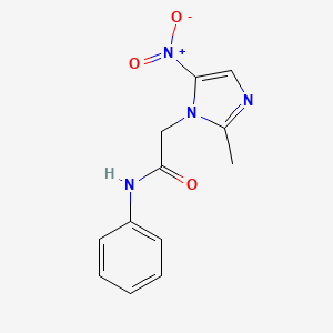 molecular formula C12H12N4O3 B5812162 2-(2-methyl-5-nitro-1H-imidazol-1-yl)-N-phenylacetamide 