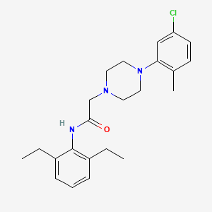 molecular formula C23H30ClN3O B5812165 2-[4-(5-chloro-2-methylphenyl)-1-piperazinyl]-N-(2,6-diethylphenyl)acetamide 