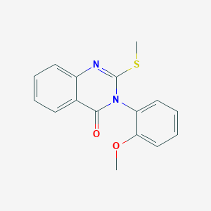 molecular formula C16H14N2O2S B5812172 3-(2-methoxyphenyl)-2-(methylthio)-4(3H)-quinazolinone 