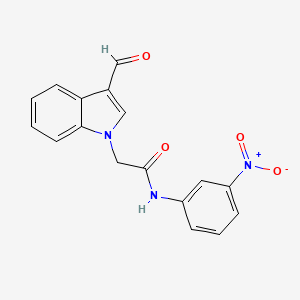 2-(3-formyl-1H-indol-1-yl)-N-(3-nitrophenyl)acetamide
