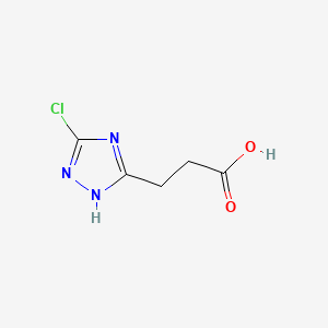 molecular formula C5H6ClN3O2 B581219 3-(3-氯-1H-1,2,4-三唑-5-基)丙酸 CAS No. 1243250-11-4