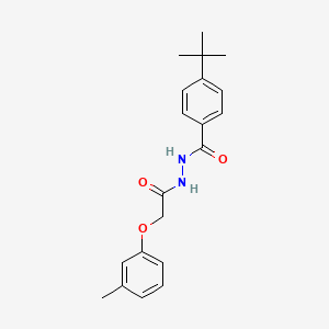 4-tert-butyl-N'-[(3-methylphenoxy)acetyl]benzohydrazide