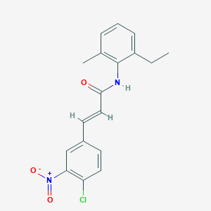 molecular formula C18H17ClN2O3 B5812214 3-(4-chloro-3-nitrophenyl)-N-(2-ethyl-6-methylphenyl)acrylamide 