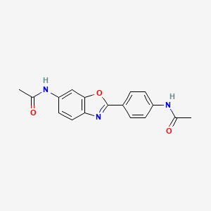 molecular formula C17H15N3O3 B5812216 N-{4-[6-(acetylamino)-1,3-benzoxazol-2-yl]phenyl}acetamide 