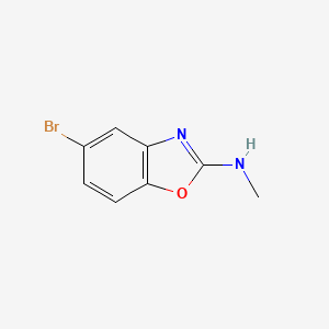 molecular formula C8H7BrN2O B581222 5-broMo-N-Methylbenzo[d]oxazol-2-aMine CAS No. 1267429-81-1