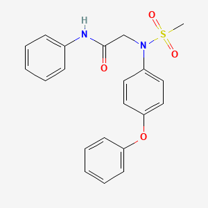 molecular formula C21H20N2O4S B5812228 N~2~-(methylsulfonyl)-N~2~-(4-phenoxyphenyl)-N~1~-phenylglycinamide 