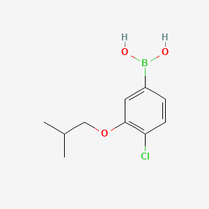 molecular formula C10H14BClO3 B581223 4-Chloro-3-isobutoxyphenylboronic acid CAS No. 1256346-37-8