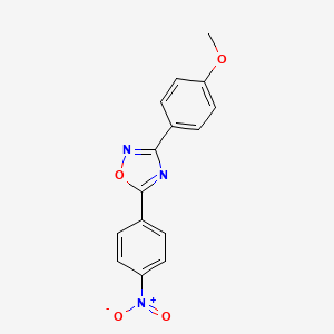 molecular formula C15H11N3O4 B5812259 3-(4-methoxyphenyl)-5-(4-nitrophenyl)-1,2,4-oxadiazole 