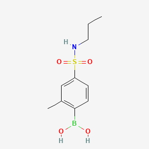 molecular formula C10H16BNO4S B581226 2-Methyl-4-(N-propylsulfamoyl)phenylboronic acid CAS No. 1217501-47-7