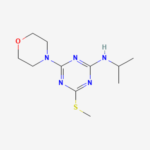 molecular formula C11H19N5OS B5812273 N-isopropyl-4-(methylthio)-6-(4-morpholinyl)-1,3,5-triazin-2-amine 
