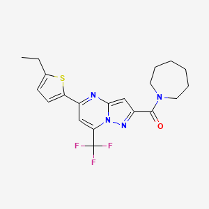 molecular formula C20H21F3N4OS B5812278 2-(1-azepanylcarbonyl)-5-(5-ethyl-2-thienyl)-7-(trifluoromethyl)pyrazolo[1,5-a]pyrimidine 