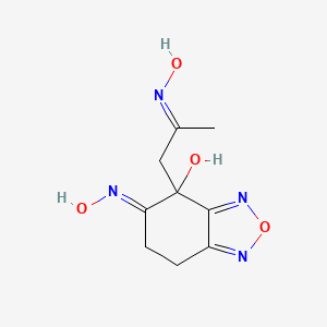 molecular formula C9H12N4O4 B5812279 4-hydroxy-4-[2-(hydroxyimino)propyl]-6,7-dihydro-2,1,3-benzoxadiazol-5(4H)-one oxime 