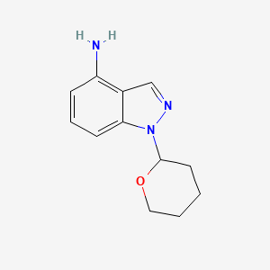 molecular formula C12H15N3O B581228 1-(四氢-2H-吡喃-2-基)-1H-吲唑-4-胺 CAS No. 1053655-57-4