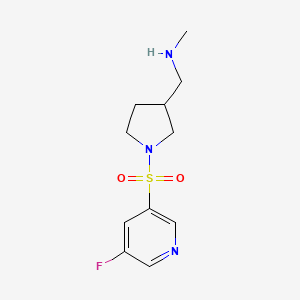 molecular formula C11H16FN3O2S B581229 1-(1-(5-Fluoropyridin-3-ylsulfonyl)pyrrolidin-3-yl)-n-methylmethanamine CAS No. 1271632-34-8