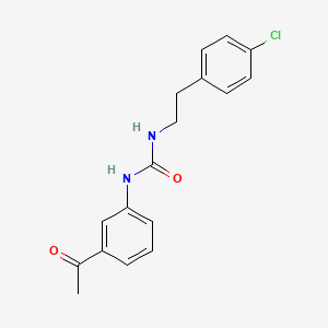 molecular formula C17H17ClN2O2 B5812297 N-(3-acetylphenyl)-N'-[2-(4-chlorophenyl)ethyl]urea 
