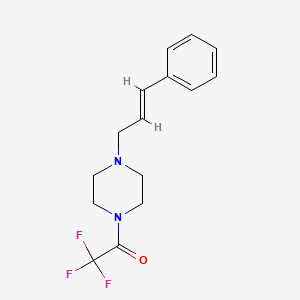 molecular formula C15H17F3N2O B5812302 1-(3-phenyl-2-propen-1-yl)-4-(trifluoroacetyl)piperazine 