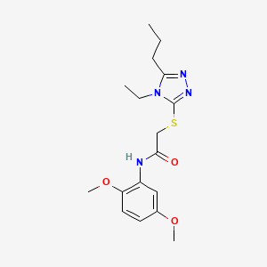 molecular formula C17H24N4O3S B5812309 N-(2,5-dimethoxyphenyl)-2-[(4-ethyl-5-propyl-4H-1,2,4-triazol-3-yl)thio]acetamide 