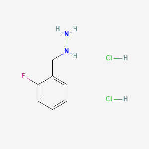 molecular formula C7H11Cl2FN2 B581231 (2-氟苄基)肼二盐酸盐 CAS No. 1349715-77-0