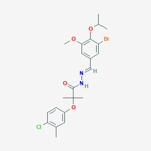 molecular formula C22H26BrClN2O4 B5812319 N'-(3-bromo-4-isopropoxy-5-methoxybenzylidene)-2-(4-chloro-3-methylphenoxy)-2-methylpropanohydrazide 