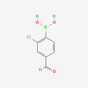 molecular formula C7H6BClO3 B581234 (2-Chloro-4-formylphenyl)boronic acid CAS No. 1063712-34-4