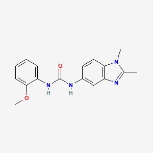 molecular formula C17H18N4O2 B5812342 N-(1,2-dimethyl-1H-benzimidazol-5-yl)-N'-(2-methoxyphenyl)urea 