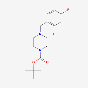 molecular formula C16H22F2N2O2 B581236 1-BOC-4-(2,4-二氟苄基)哌嗪 CAS No. 1065586-31-3