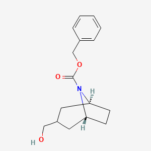 molecular formula C16H21NO3 B581237 苄基3-(羟甲基)-8-氮杂双环[3.2.1]辛烷-8-羧酸酯 CAS No. 1067230-68-5