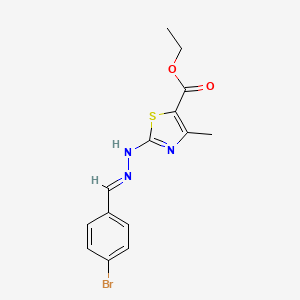 molecular formula C14H14BrN3O2S B5812379 ethyl 2-[2-(4-bromobenzylidene)hydrazino]-4-methyl-1,3-thiazole-5-carboxylate 