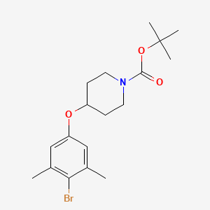 molecular formula C18H26BrNO3 B581239 tert-Butyl 4-(4-bromo-3,5-dimethylphenoxy)piperidine-1-carboxylate CAS No. 1072944-63-8