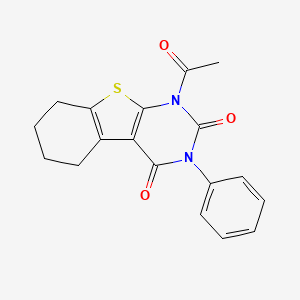 molecular formula C18H16N2O3S B5812394 1-acetyl-3-phenyl-5,6,7,8-tetrahydro[1]benzothieno[2,3-d]pyrimidine-2,4(1H,3H)-dione 