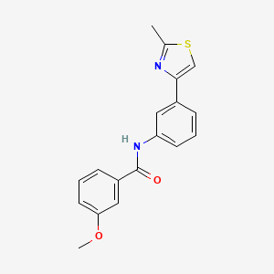 molecular formula C18H16N2O2S B5812432 3-methoxy-N-[3-(2-methyl-1,3-thiazol-4-yl)phenyl]benzamide 