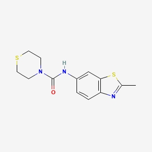 molecular formula C13H15N3OS2 B5812443 N-(2-methyl-1,3-benzothiazol-6-yl)-4-thiomorpholinecarboxamide 