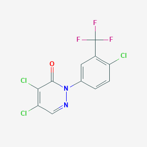 4,5-dichloro-2-[4-chloro-3-(trifluoromethyl)phenyl]-3(2H)-pyridazinone