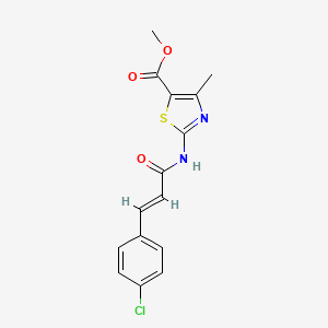 molecular formula C15H13ClN2O3S B5812470 methyl 2-{[3-(4-chlorophenyl)acryloyl]amino}-4-methyl-1,3-thiazole-5-carboxylate 