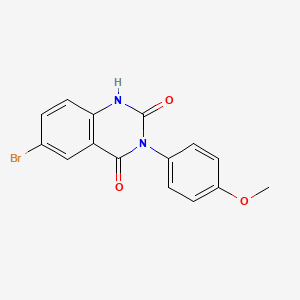 molecular formula C15H11BrN2O3 B5812476 6-bromo-3-(4-methoxyphenyl)-2,4(1H,3H)-quinazolinedione 