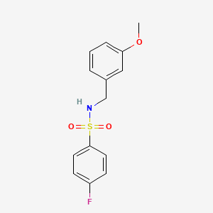 molecular formula C14H14FNO3S B5812480 4-fluoro-N-(3-methoxybenzyl)benzenesulfonamide 