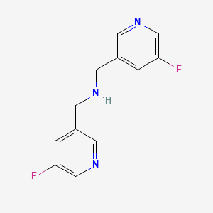 molecular formula C12H11F2N3 B581249 Bis((5-fluoropyridin-3-YL)methyl)amine CAS No. 1073372-18-5