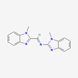molecular formula C17H15N5 B5812499 1-methyl-N-[(1-methyl-1H-benzimidazol-2-yl)methylene]-1H-benzimidazol-2-amine 