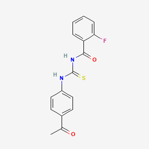 N-{[(4-acetylphenyl)amino]carbonothioyl}-2-fluorobenzamide