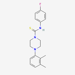 molecular formula C19H22FN3S B5812522 4-(2,3-dimethylphenyl)-N-(4-fluorophenyl)-1-piperazinecarbothioamide 