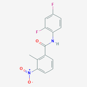 molecular formula C14H10F2N2O3 B5812542 N-(2,4-difluorophenyl)-2-methyl-3-nitrobenzamide 