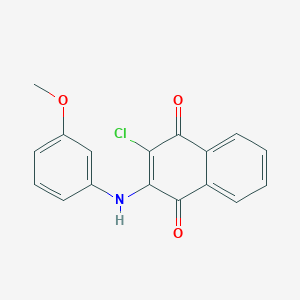 molecular formula C17H12ClNO3 B5812548 2-chloro-3-[(3-methoxyphenyl)amino]naphthoquinone 
