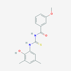 molecular formula C17H18N2O3S B5812552 N-{[(2-hydroxy-3,5-dimethylphenyl)amino]carbonothioyl}-3-methoxybenzamide 