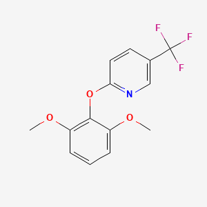 molecular formula C14H12F3NO3 B5812555 2-(2,6-dimethoxyphenoxy)-5-(trifluoromethyl)pyridine 